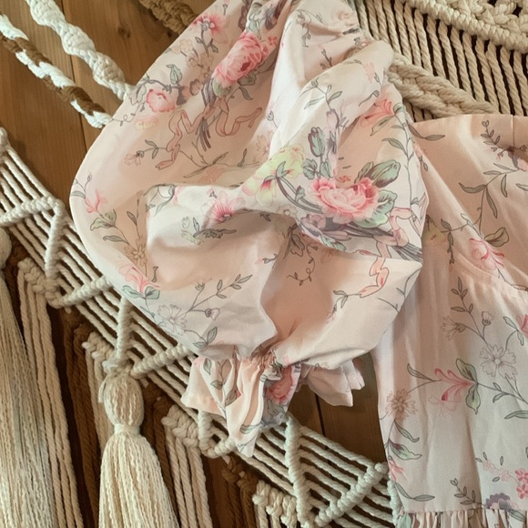 For This Moment Cottagecore Romantic Renaissance Tea Rose Milk Maid Dress Large - Picture 3 of 10